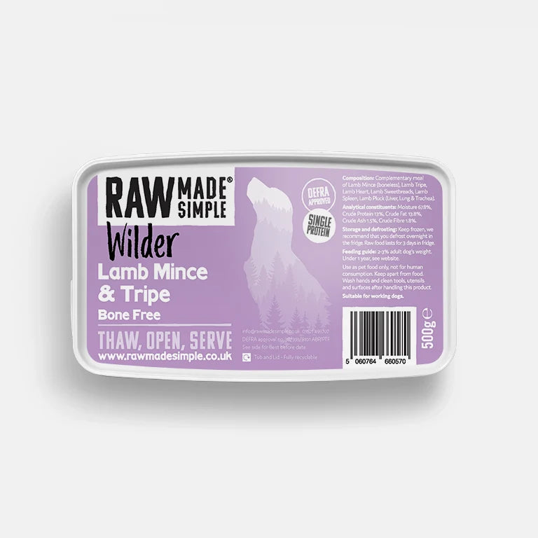 RMS Lamb Mince & Tripe 500g