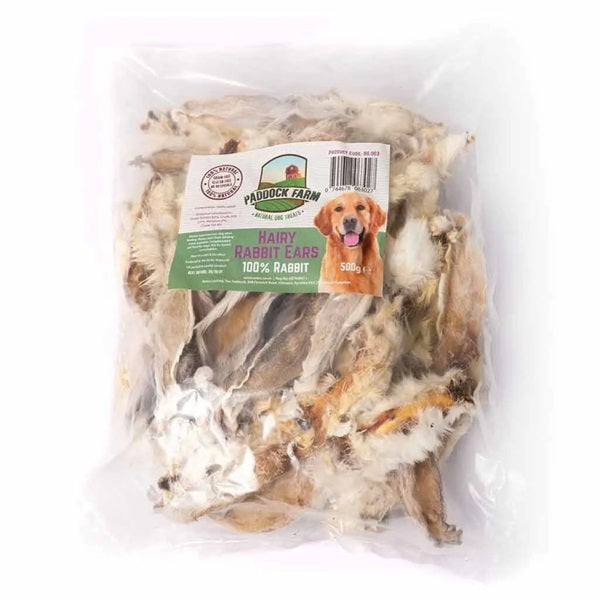 Dried Rabbit Ear with Fur 500g – Your Pets Naturally