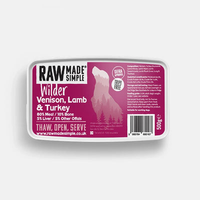 RMS Venison Lamb & Turkey 500g